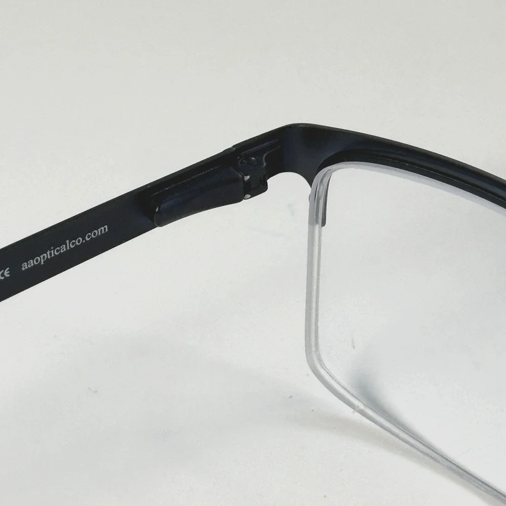 Cruz Rockaway Blvd Eyeglasses Frame Only 54-17-140 Navy Mens Half Rim Metal‎